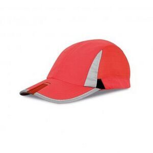 Spiro Unisex 2 Panel Sport Baseball Cap / Red/Black